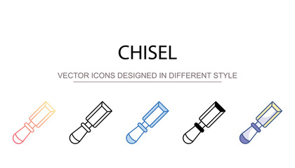 Chisel icon design with white background stock illustration