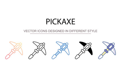 Pickaxe icon design with white background stock illustration