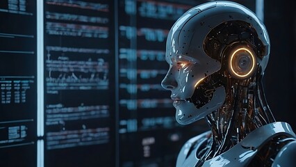 Fototapeta premium A Futuristic Concept Of Artificial Intelligence