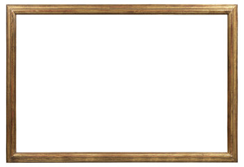 Narrow large picture frame on a transparent background, in PNG format.