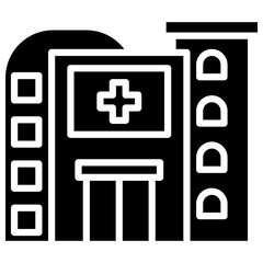 Obraz premium Hospital architecture icon element foe design