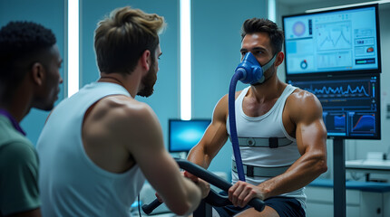 Fitness Assessment with Exercise Bike and Biometric Monitoring