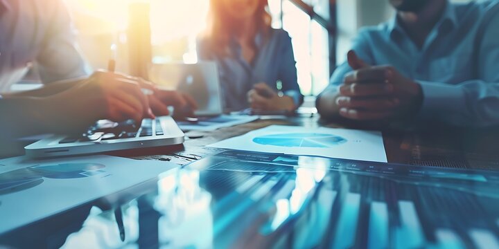 Business Consulting Collaboration, Business People Working Together to Develop Strategic Solutions, Enhance Performance, and Foster Long-Term Client Success in a Dynamic Corporate Setting.