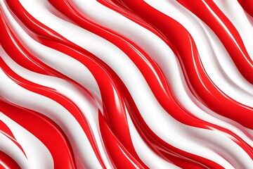 Abstract red and white striped pattern inspired by candy canes