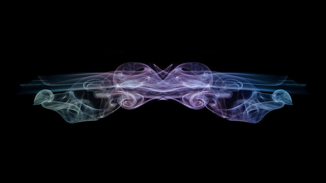 Smoke on black background