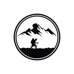 A man's journey through the mountains.