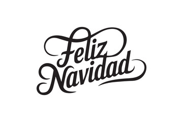 Obraz premium Elegant Feliz Navidad Calligraphy Design.