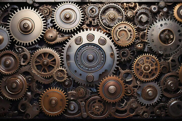Intricate Gear Mechanism Close-Up