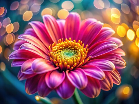 Stunning Asterid flower bokeh, a blend of botanical and nature photography.  Macro details highlight floral beauty.