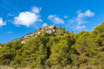 Hügel am Wanderweg zwischen Font de Sa Cala und Canyamel, Mallorca, Spanien