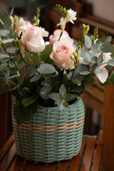 Artificial rattan plant pots