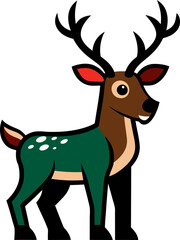  A rein deer silhouette vector illustration art design image