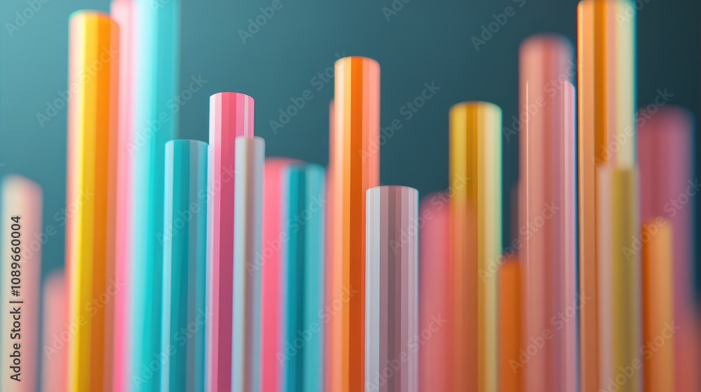 Poster colorful abstract background with vertical stripes in various textures and shades creating a vibrant