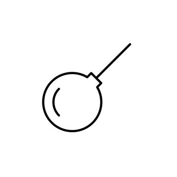 recommend clip art: Demolition ball thin line vector icon