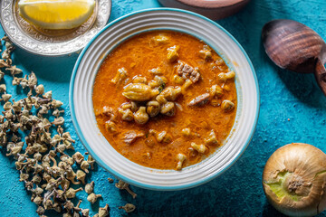 Traditional okra soup of Konya city