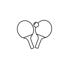 Fototapeta premium Ping pong thin line vector icon