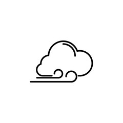 Wind clouds thin line vector icon
