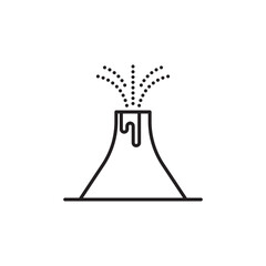 Volcano thin line vector icon