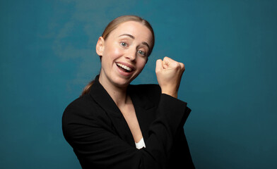 feeling happy, positive and successful, motivated when facing a challenge or celebrating good...
