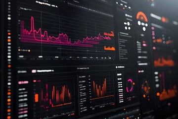 Obraz premium Corporate finance dashboard with data visualization