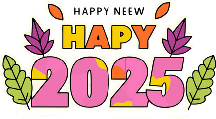 Obraz premium happy new year 2025 day