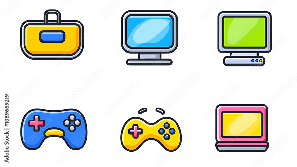 Poster tech gadgets showcase home office setup digital devices modern environment creative viewpoint innova