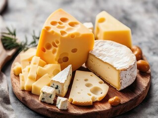Wooden board with snacks