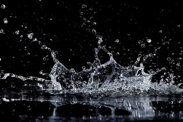 splash of water black screen