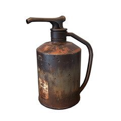 Weathered Mechanic's Oil Can Game Art Concept Isolated on White Background