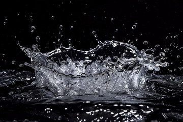 splash of water black screen