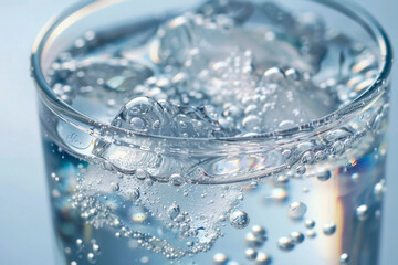 glass water sparkling