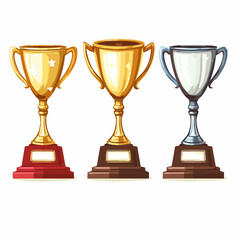 Champion Trophy Cup Vector Illustration for Winners and Competitions