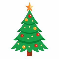 christmas tree isolated on white