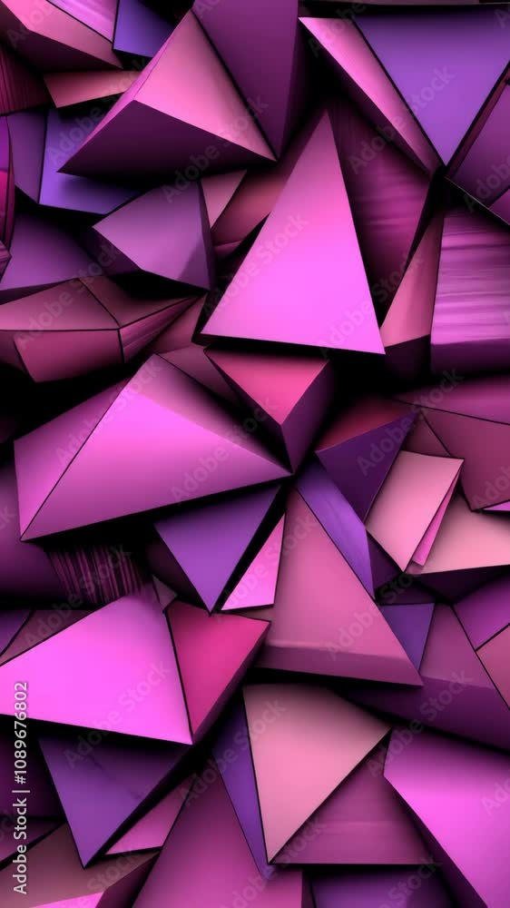 Aufkleber purple geometric shapes create a dynamic abstract pattern