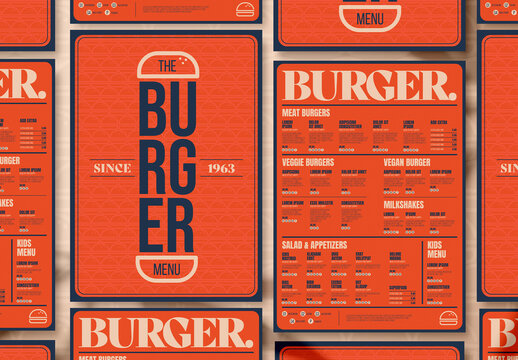 Burger Resturant Menu