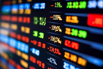 Obraz premium Business financial statistics on digital screen