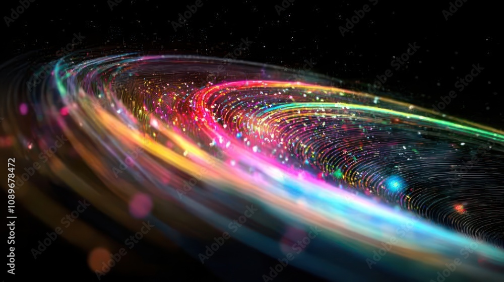 Canvas Prints exploring space: glowing lines in the cosmos