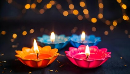 burning candles in the temple