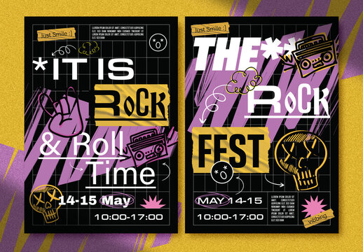 Grunge Rock & Roll Festival Poster