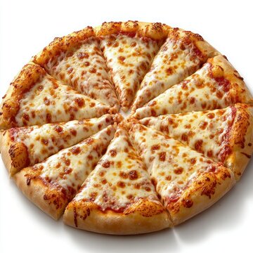 recommend clip art: Cheese pizza, Italian food element isolated on white background.