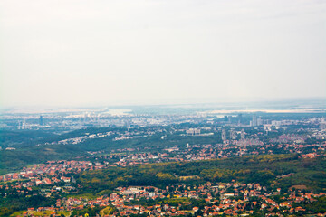 Naklejka premium Avala tower on the mountain