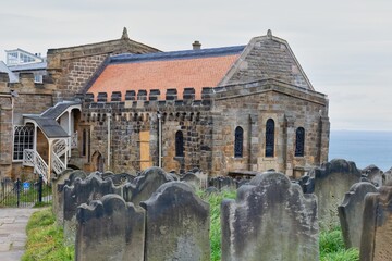 church and cementery in Whitby - North Yorkshire - united kingdom
