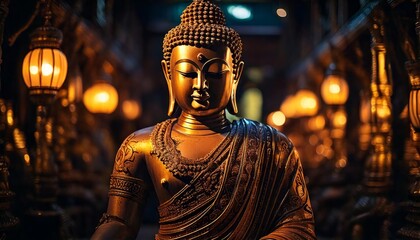 golden buddha statue
