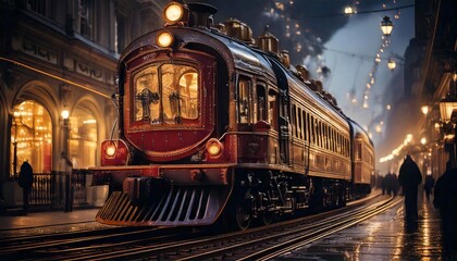 Obraz premium train in the city