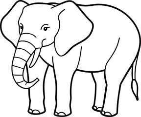 Fototapeta premium Elephant Line Art