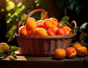 apricots in the basket