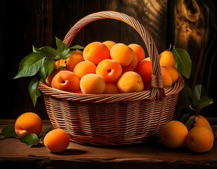 apricots in the basket