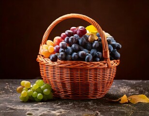 grapes in a basket