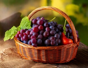 grapes in a basket