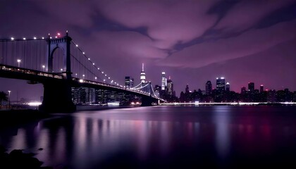 Fototapeta premium city bridge and city skyline